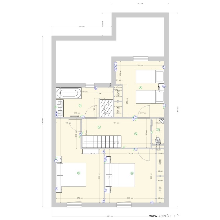 PLAN ETAGE Maison de Chartres ELECTRICITE. Plan de 0 pièce et 0 m2