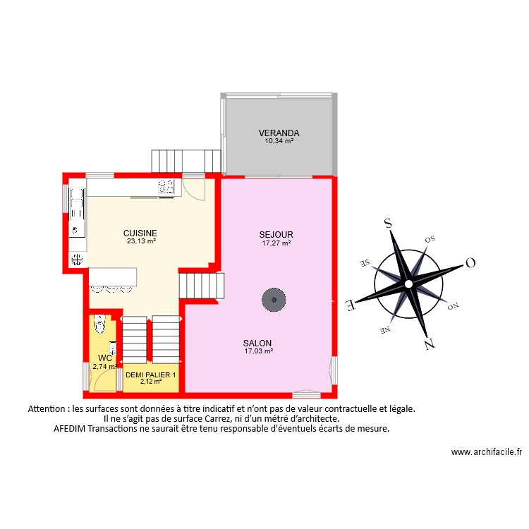 BI 7558 ETAGE 1 ET DEMI PALIER 2. Plan de 0 pièce et 0 m2