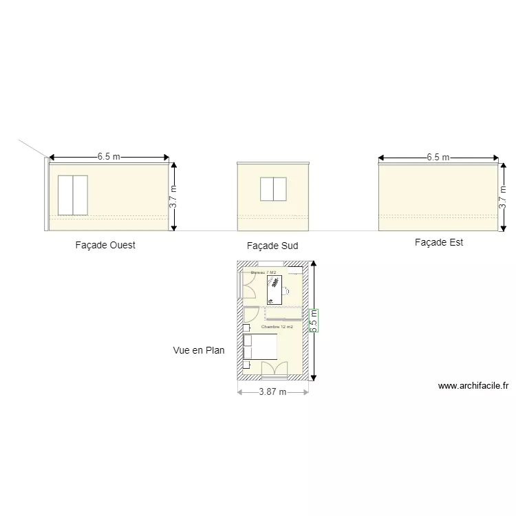Projet Fa&ccedil;ade 2. Plan de 