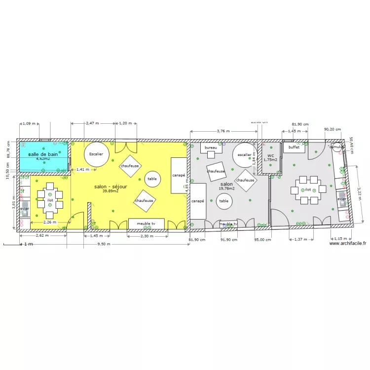 Elec Plans Cot&eacute;s RDC Maison Gauche . Plan de 