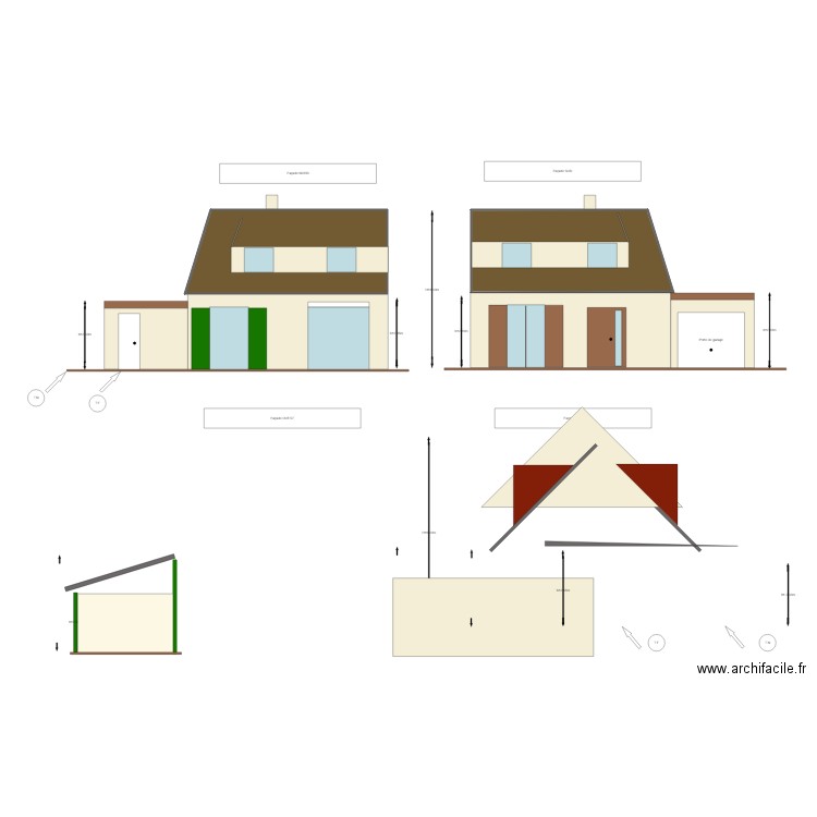DP4 Plan de façades. Plan de 0 pièce et 0 m2