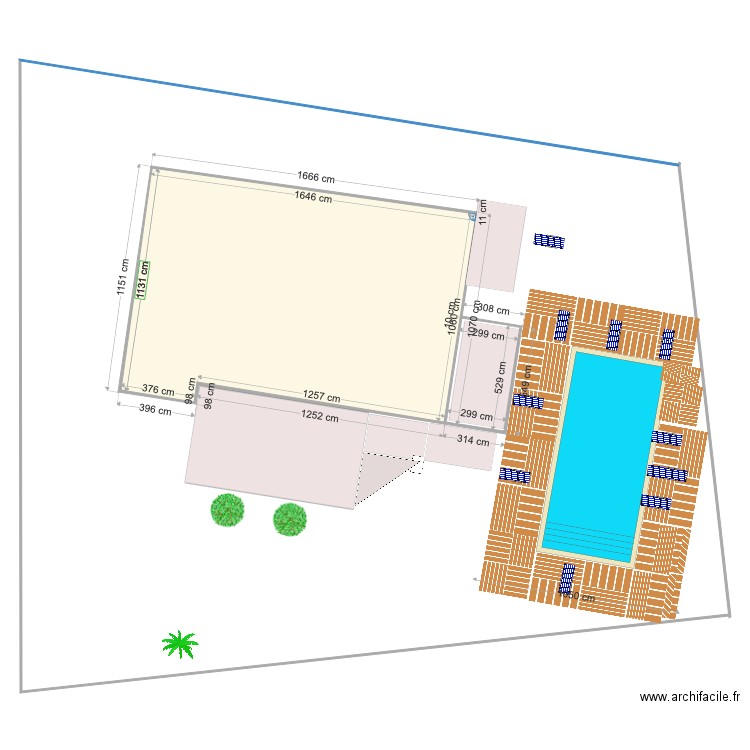 Jardin Piscine. Plan de 0 pièce et 0 m2