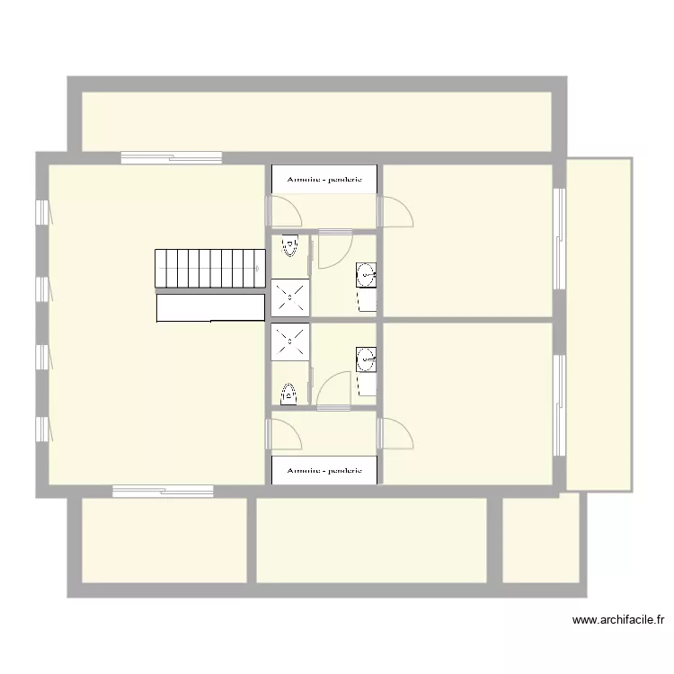 Extension toiture. Plan de 