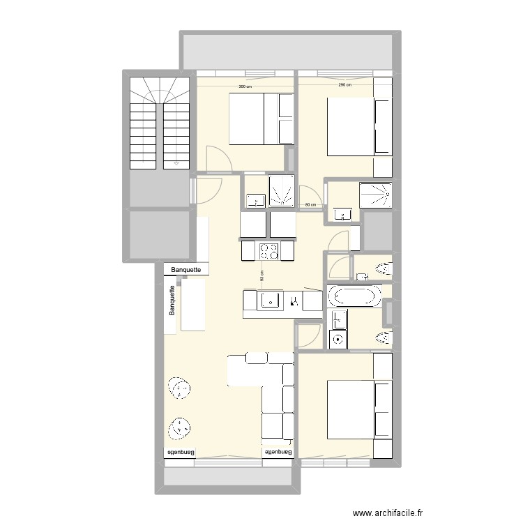 Meerlaan Idée 8. Plan de 18 pièces et 91 m2