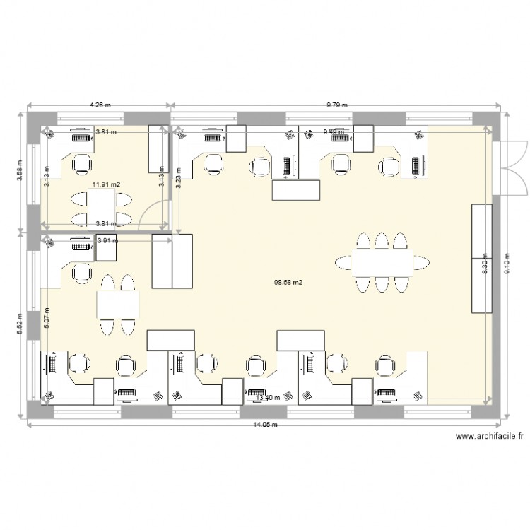 Bureau Munition V3 EA. Plan de 0 pièce et 0 m2