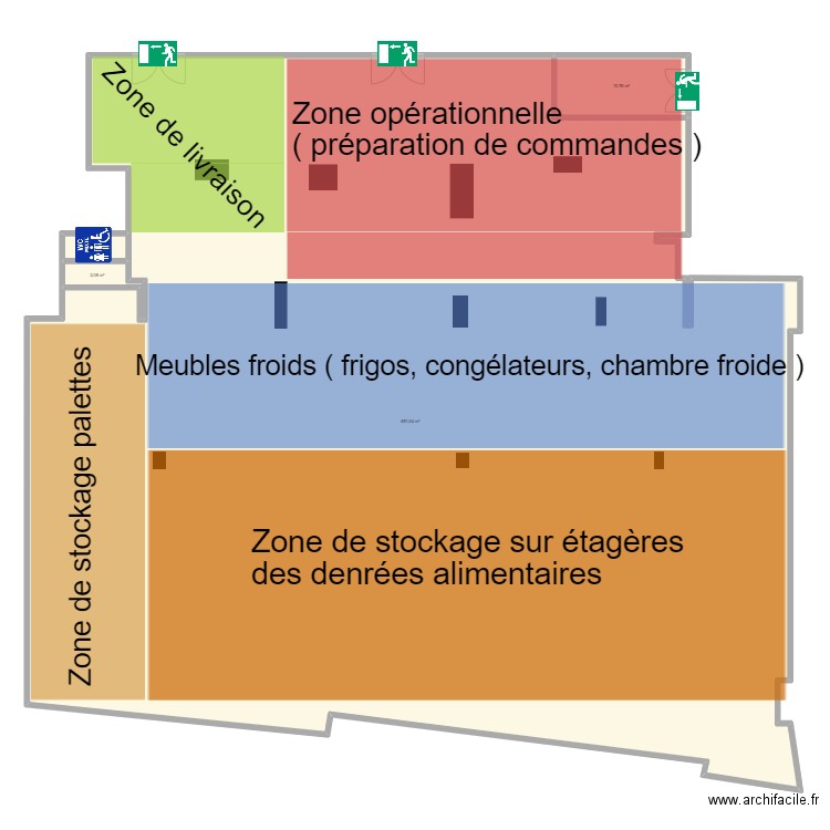 L - GD. Plan de 4 pièces et 666 m2