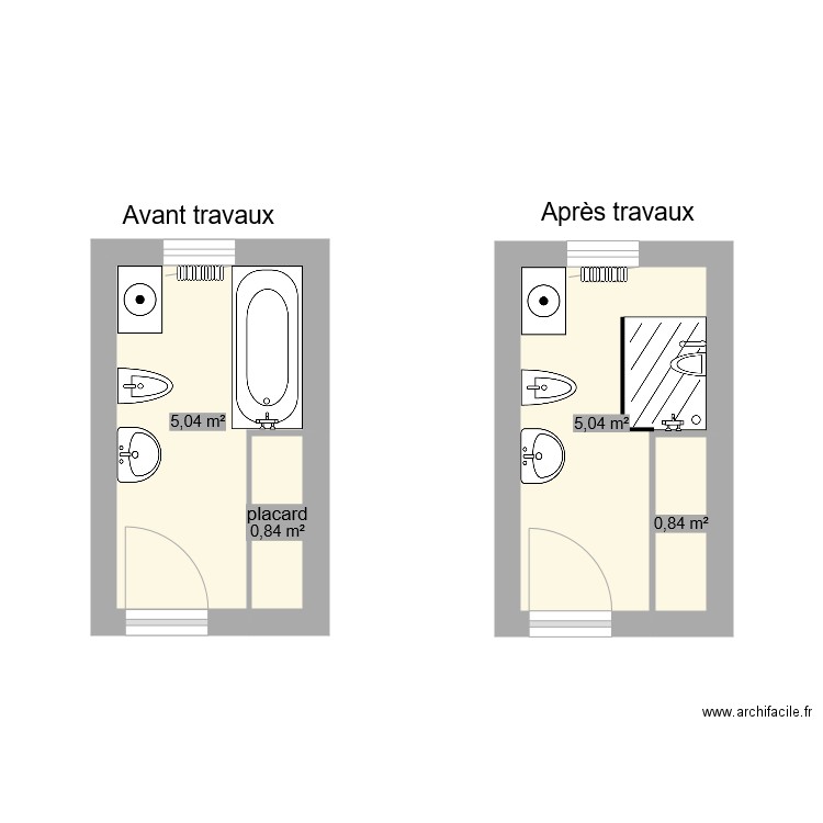 SDB  Gathelier  Estivareilles. Plan de 0 pièce et 0 m2