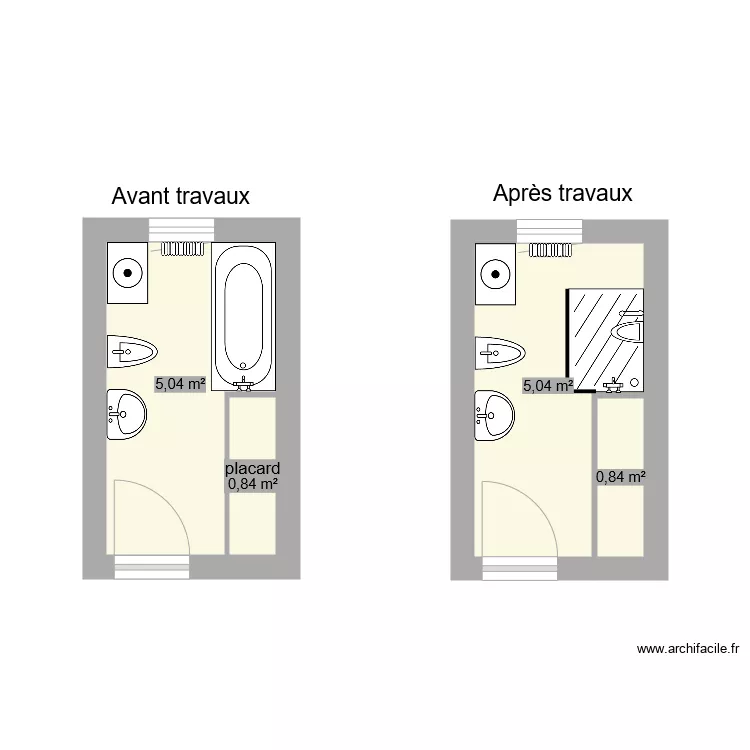 SDB  Gathelier  Estivareilles. Plan de 