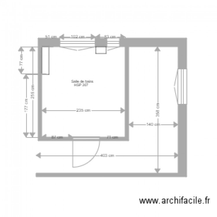 Salle de bains Asnières 3 juin 2017. Plan de 0 pièce et 0 m2