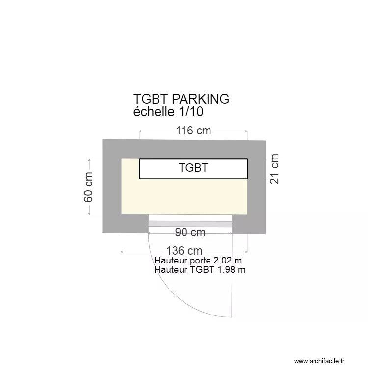 Stade Trivaux parking TGBT. Plan de 