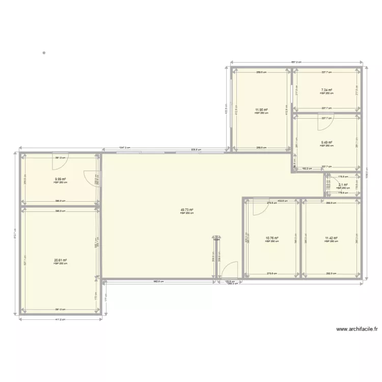 MAISON EN  L 3. Plan de 