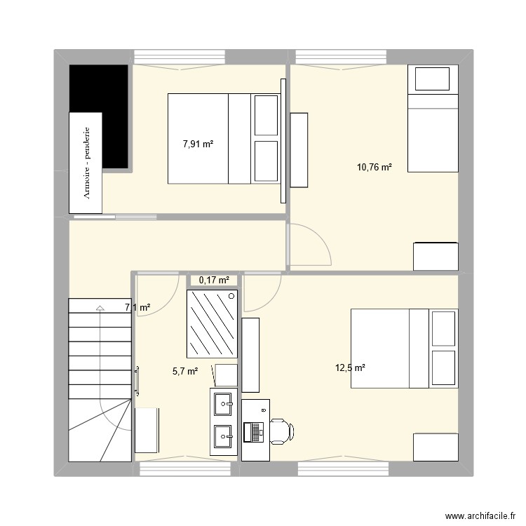 Maison Beauvais V1. Plan de 12 pièces et 137 m2