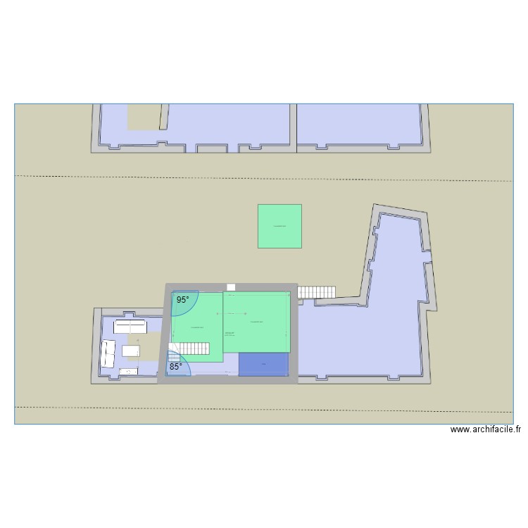 plan maison papa. Plan de 1 pièce et 49 m2