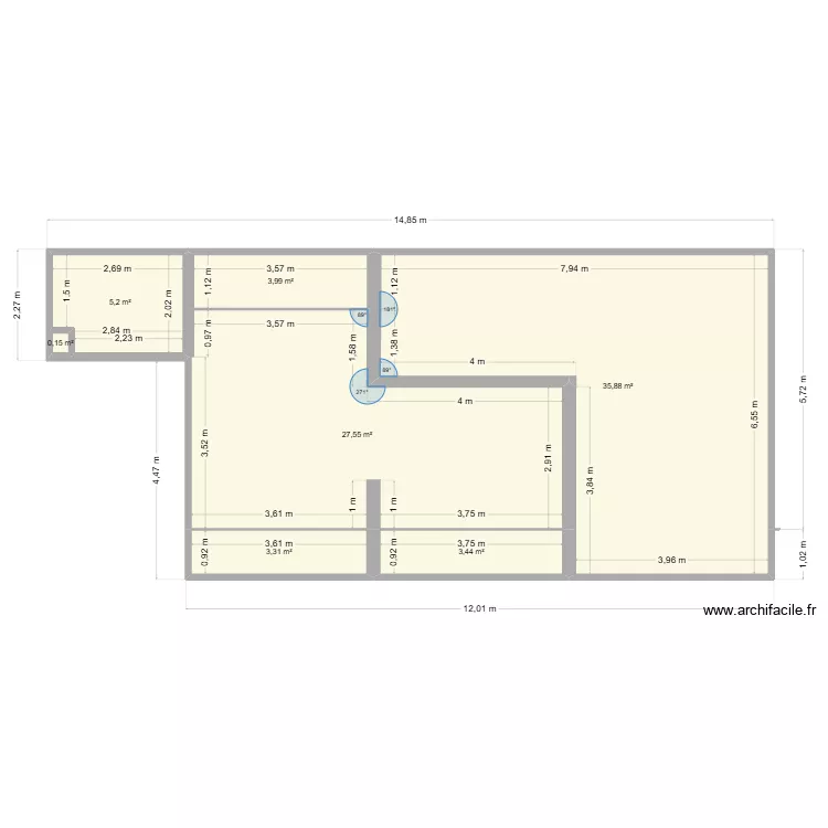 combles TER VVV. Plan de 