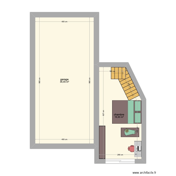 combe au file 2. Plan de 11 pièces et 184 m2