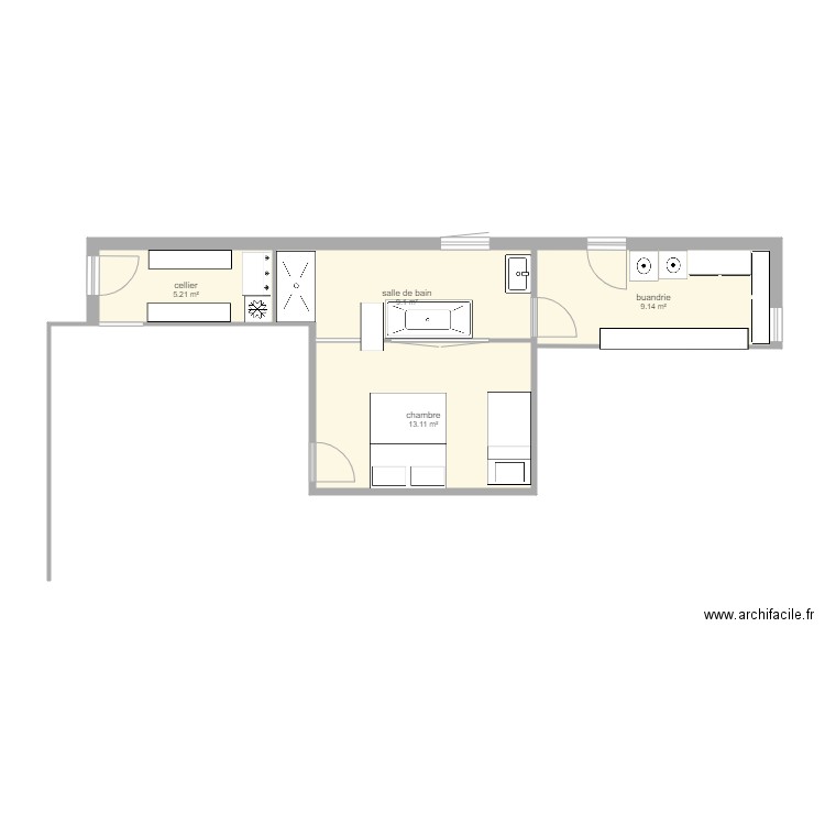 agrandissement. Plan de 0 pièce et 0 m2