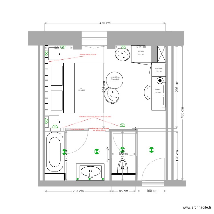 R2   CHAMBRE 26. Plan de 0 pièce et 0 m2