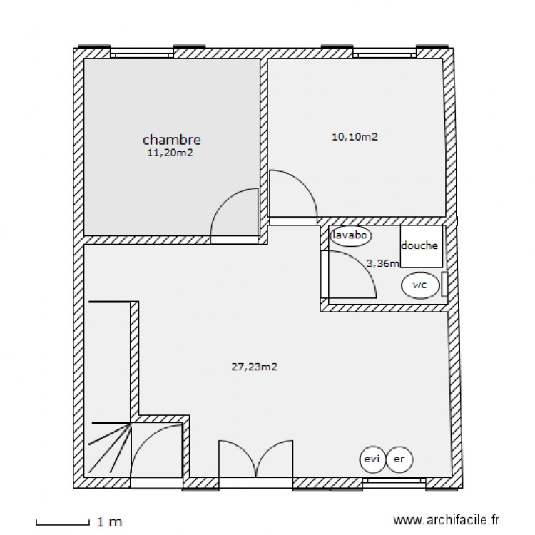 rez de chaussée. Plan de 0 pièce et 0 m2