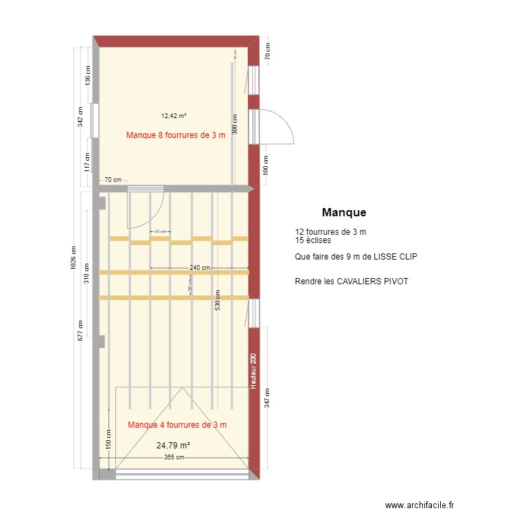 Garage. Plan de 2 pièces et 37 m2