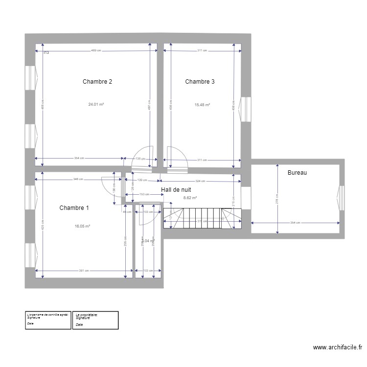 Implantation 1er étage1. Plan de 0 pièce et 0 m2