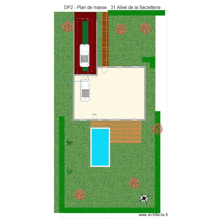 Plan de masse v11 spot A. Plan de 0 pièce et 0 m2