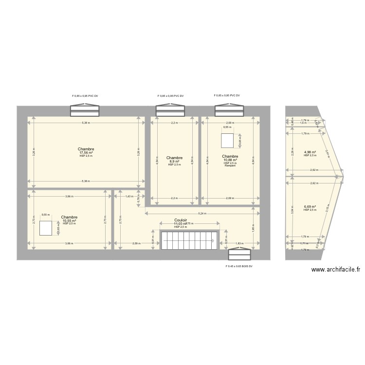 Sebaa. Plan de 13 pièces et 141 m2