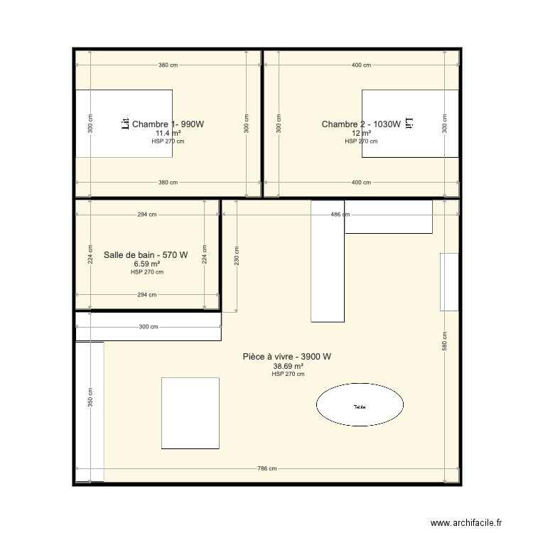 Elodie  Stephen avec meuble . Plan de 0 pièce et 0 m2