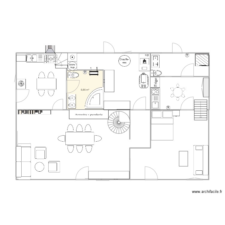 LES HALLES. Plan de 1 pièce et 6 m2