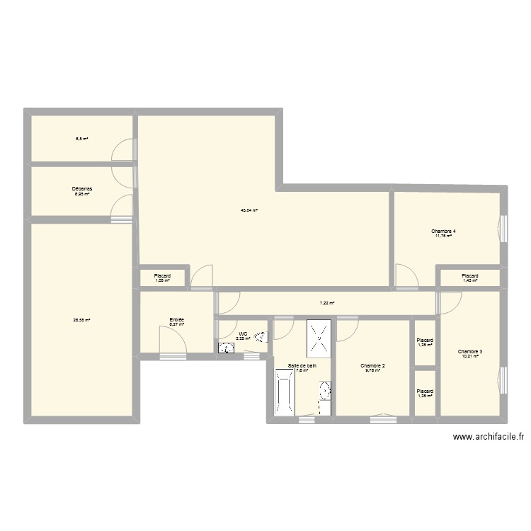 Maison V2. Plan de 15 pièces et 145 m2