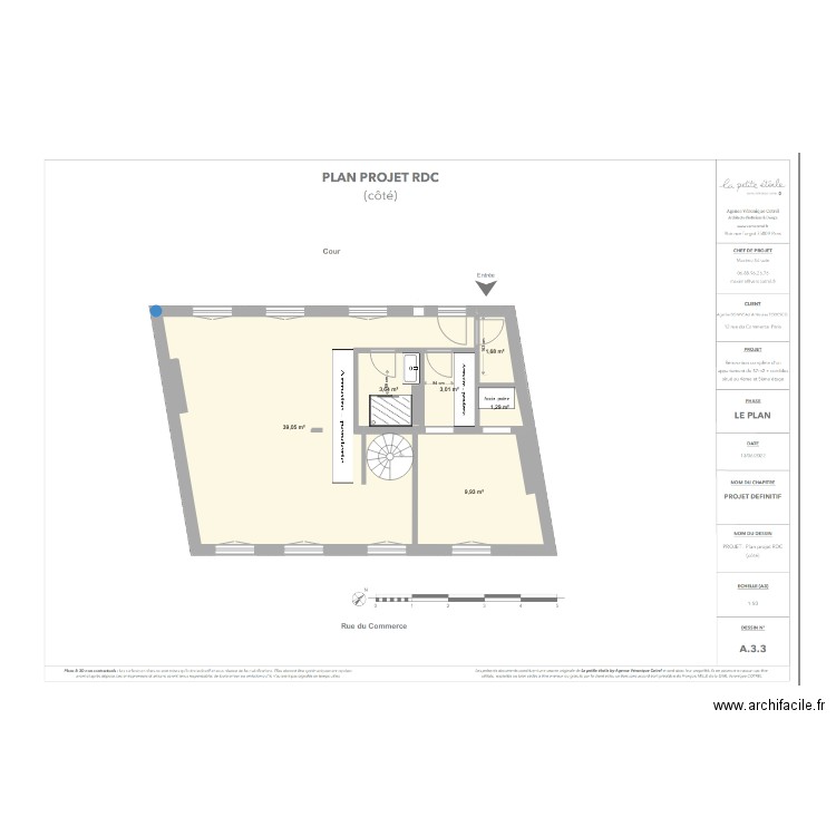 plan PETITE ETOILE 1. Plan de 6 pièces et 59 m2