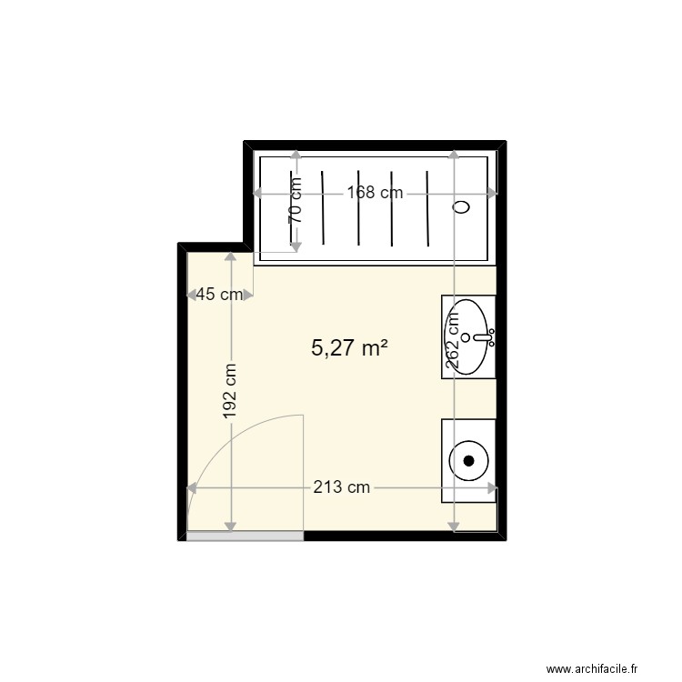 LELAURE MICHEL. Plan de 1 pièce et 5 m2