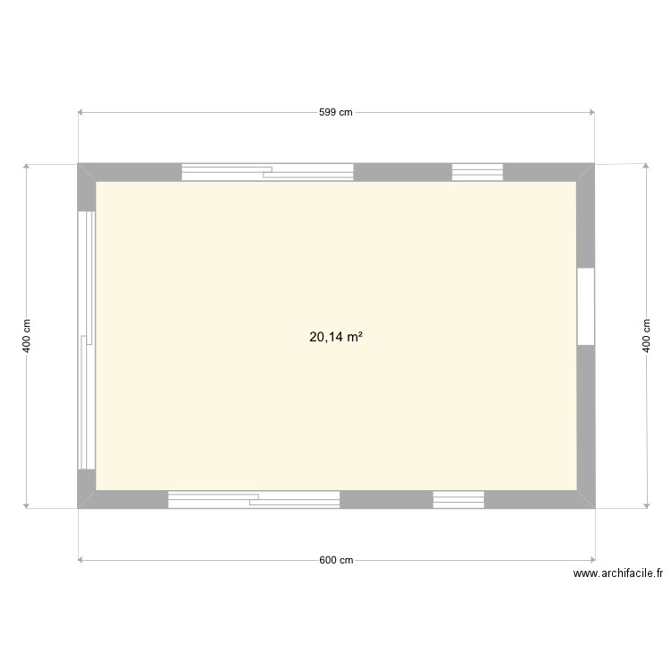 Houseboats maison, structure seul. Plan de 1 pièce et 20 m2