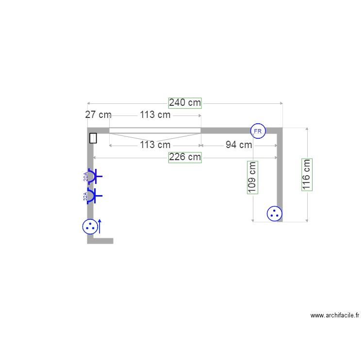 cuisine 21. Plan de 0 pièce et 0 m2