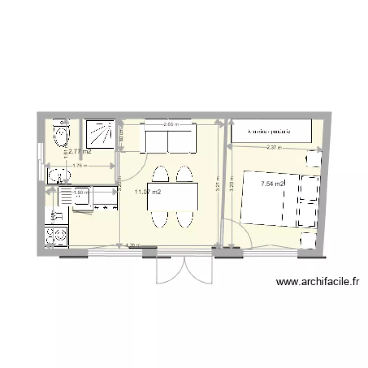 PETITE MAISON MARC MEUBLES . Plan de 