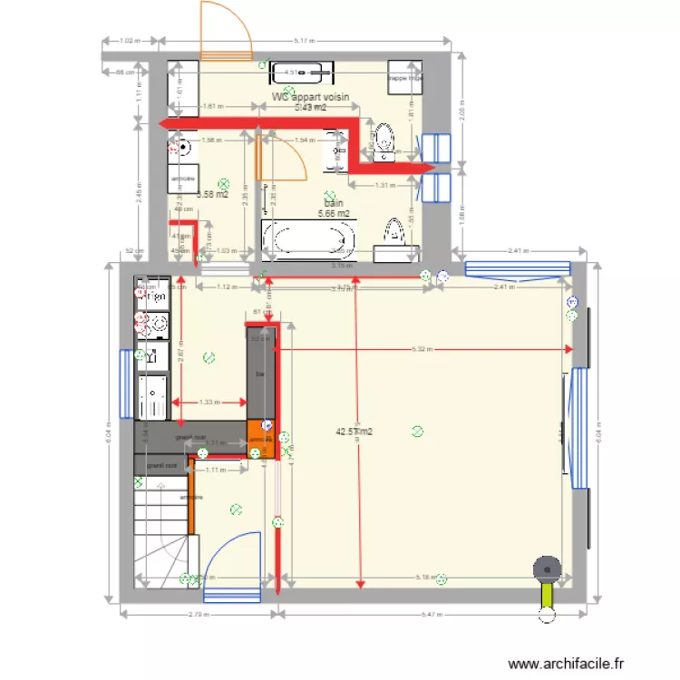 appartement rez montricher  final 4. Plan de 