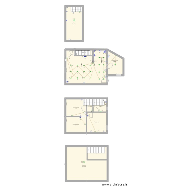 Annie. Plan de 11 pièces et 127 m2