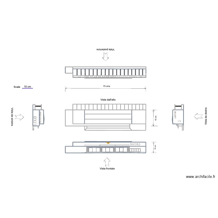 Santa Lucia + quais. Plan de 22 pièces et 27 m2