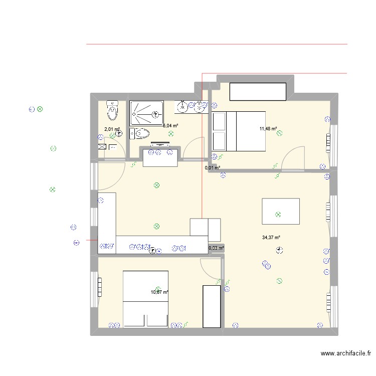 FINAL.1.7+ élec. Plan de 7 pièces et 64 m2