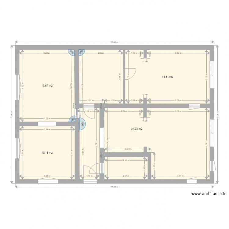 Projet  Herledan. Plan de 0 pièce et 0 m2