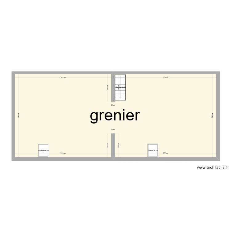 grenier couroirs. Plan de 0 pièce et 0 m2
