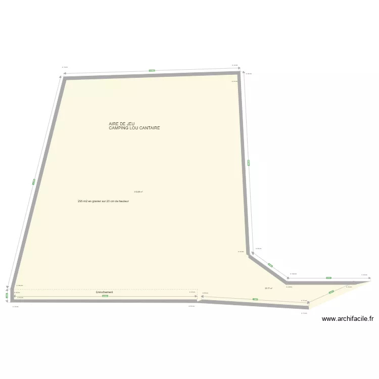 Aire de jeu. Plan de 