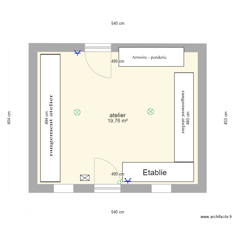 atelier  grange. Plan de 0 pièce et 0 m2