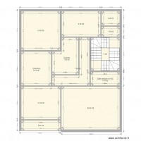 Plan RDC escalier carré