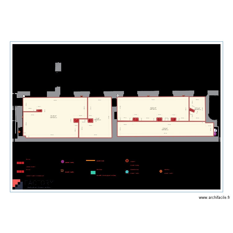 Rexel . Plan de 5 pièces et 69 m2