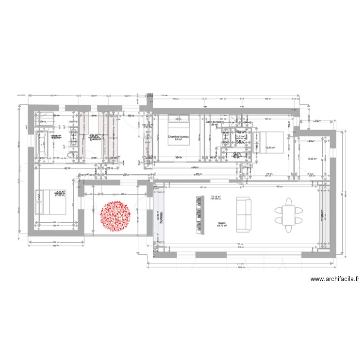 5JUIN RETOURNEMENT 1. Plan de 7 pièces et 138 m2