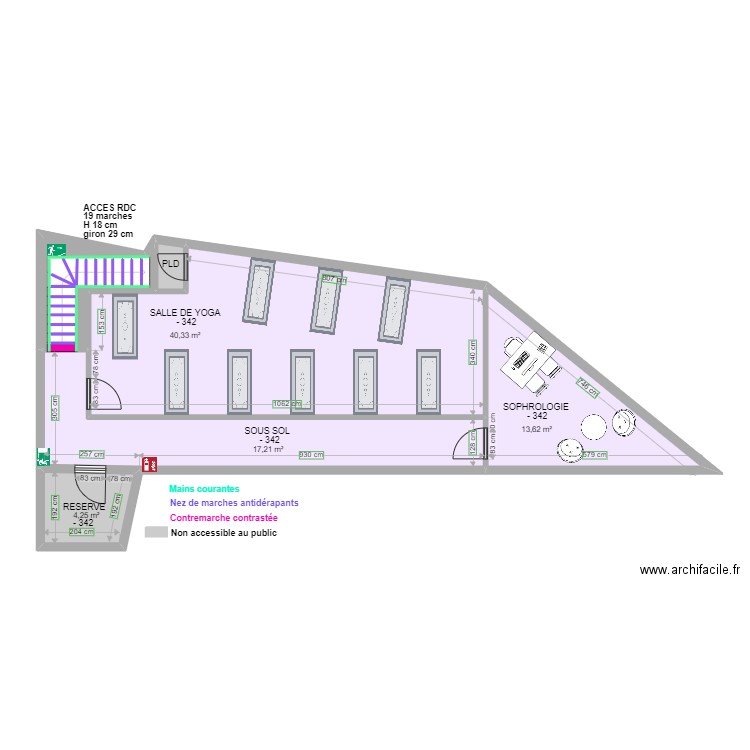 CABINET PARA MEDICAL DE CHENNEVIERES SOUS SOL APRES TRAVAUX. Plan de 0 pièce et 0 m2