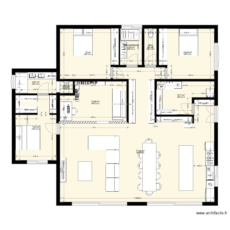 laluque foret final mobilier 2. Plan de 0 pièce et 0 m2