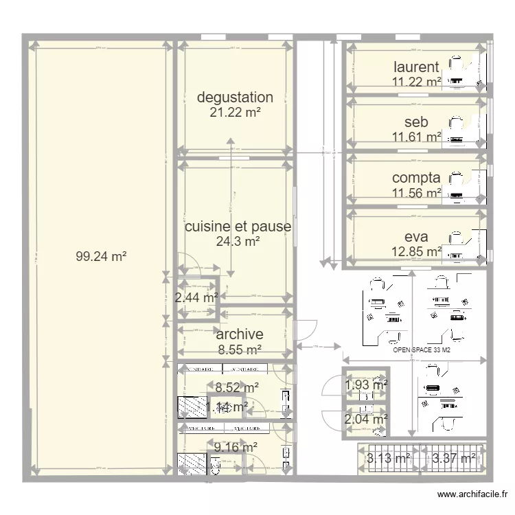 plan salle boeuf v4. Plan de 