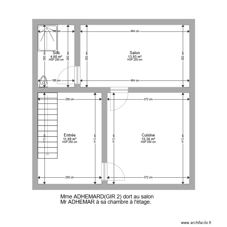 ADHEMAR. Plan de 0 pièce et 0 m2