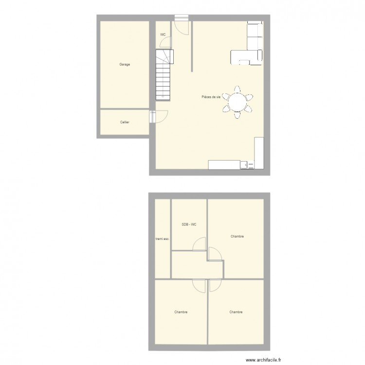 Isalie garage 100 Lenaour. Plan de 0 pièce et 0 m2